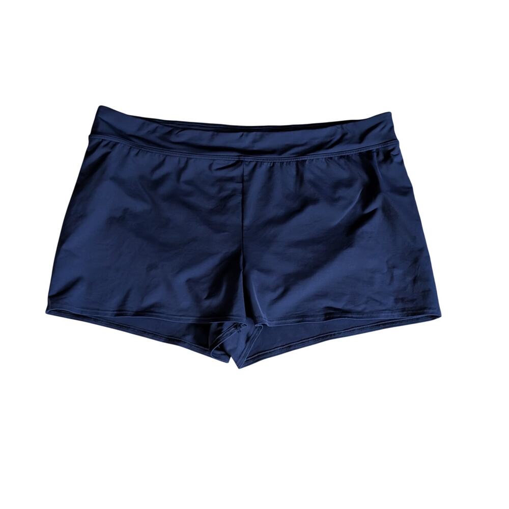 Lands’ End Women’s Swim Shorts Size 18 Navy Blue Fitted Mix & Match UPF 50
